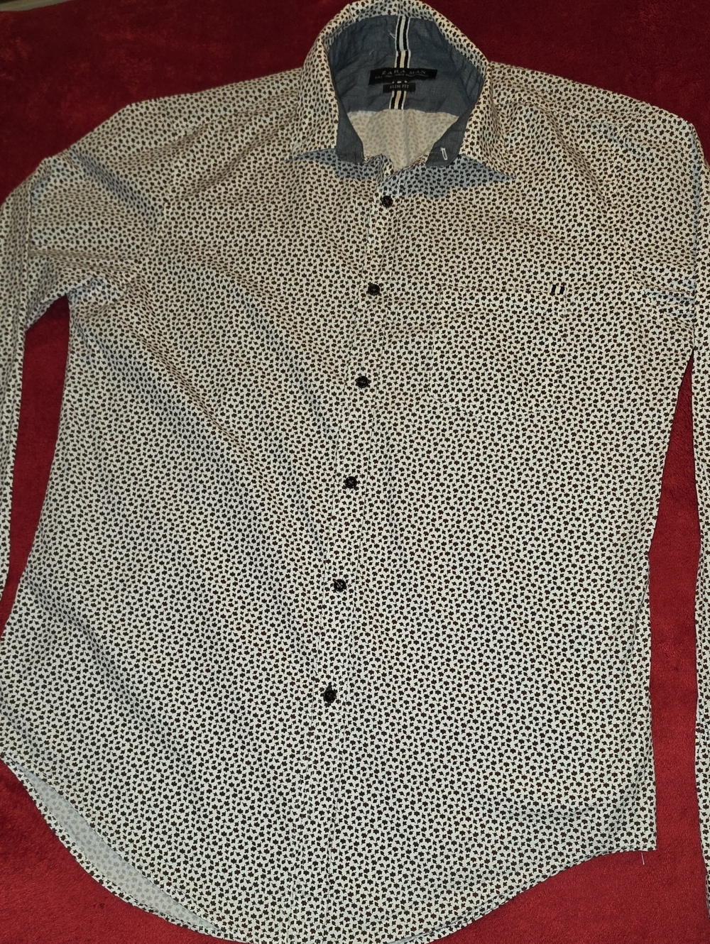 Zara Men's Slim Size Large Button Up Shirt